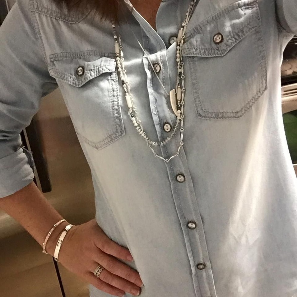 Stella & Dot | Exotic [SILVER] Versatile Multi Layer Tiburon Necklace - Picture 4 of 8
